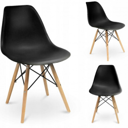 Scaun EVA scandinav din plastic negru