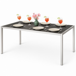 Masă de grădină din aluminiu - dreptunghiulară