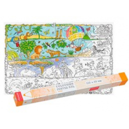 MONUMI Planșe de colorat pentru podea XXL - Safari 4+