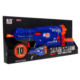 Pușcă cu 6 țevi pentru copii 8+ Blaze Storm 10 Proiectile lungi din spumă + Mecanism manual