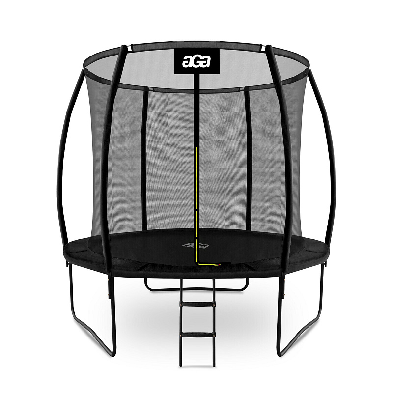 Aga SPORT EXCLUSIVE Trambulină 250 cm Negru + plasă de protecție + scară