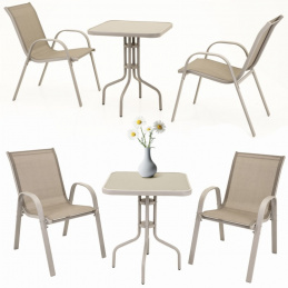 Set mobilier de grădină - 2x scaune și o masă