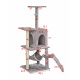 Aga Ansamblu de joacă pentru pisici 42x49x136 cm Gri