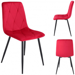 Scaun PIADO tapițat cu catifea amarantă