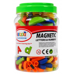 Set de magneți colorati pentru copii 3+ Jucărie educativă + Cifre Litere Forme Linii 128 buc.