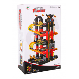 Parcare pe 5 niveluri pentru copii 3+ Ascensor mobil + 10 mașinuțe + Lumini