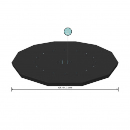 Acoperire 370cm pentru piscină cu cadru și panou 360-366cm/12FT BESTWAY