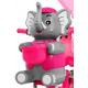 tricicletă pentru copii Elephant Pink + sunete + copertină + barieră de siguranță + suport pentru picioare + mâner + schiuri + spațiu de depozitare