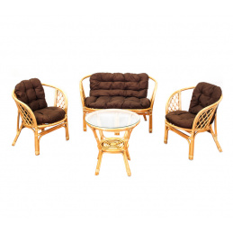 Set mobilier Aga Ratan BAHAMA Honey Brown