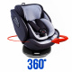 Aga Scaun auto i-Size 360° 0-36 kg Negru/Gri deschis