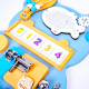Aga4Kids Tablă Montessori din lemn Urs Albastru