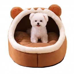 Culcuș din pluș, maro - 55x55