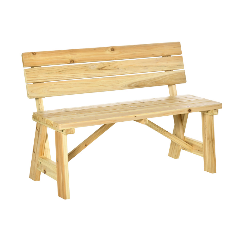 Aga Bancă de grădină din lemn 116x56x80 cm Natural