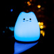Aga Lumină de noapte tactilă Little Cat - LED din silicon
