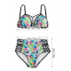 Costum de baie boho cu slip înalt mărime. Cu ISO