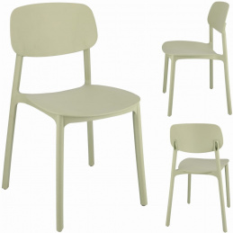 Scaun din plastic LARA salvie