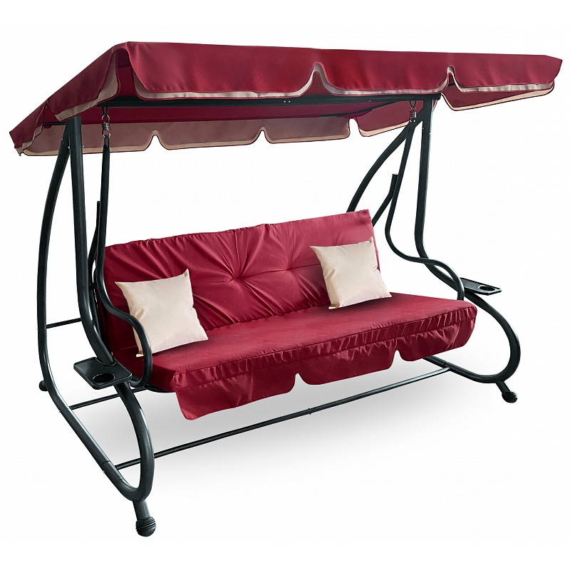 Aga Leagăn de grădină 2în1 GRANDLUX Roșu închis + Husă de protecție - II. CALITATE