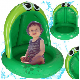 Piscină gonflabilă cu ponton și acoperiș în formă de broască 95cm