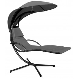 Aga Șezlong suspendat de grădină cu acoperiș Gri închis