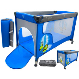 Pătuț pliabil de călătorie K2 Albastru-gri R-SPORT Tarc