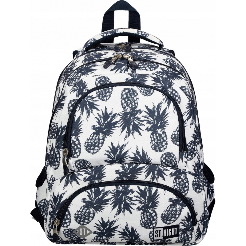 St.RIGHT Rucsac școlar cu patru compartimente Pineapples