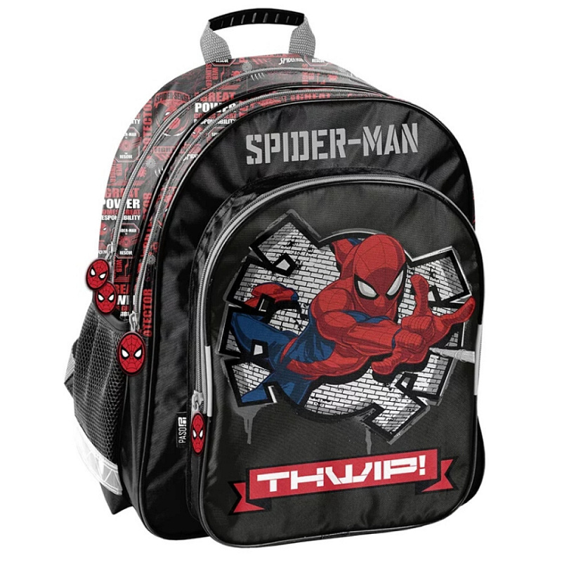 Paso Ghiozdan școlar cu trei compartimente Spider-Man