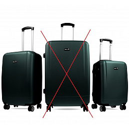 Aga Travel Set de valize de călătorie Verde închis, măr. M + S, 6CZ020 - CALITATEA a II-a