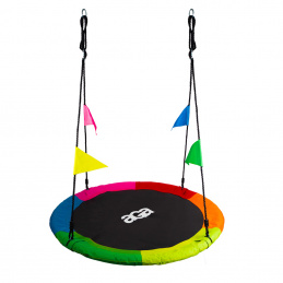 Aga Leagăn suspendat rotund 110 cm Șase culori cu stegulețe