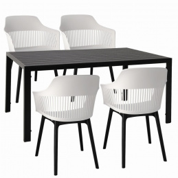 Set mobilier de grădină masă + 4 scaune CORNIDO