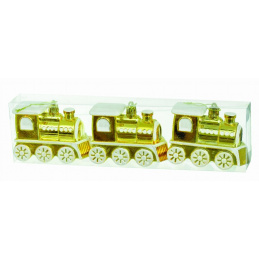 Trei ornamente trenuleț pentru agățat în bradul de Crăciun