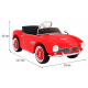 BMW 507 Retro mașinuță electrică pentru copii roșie + LED audio + telecomandă + piele ecologică + EVA + pornire lentă