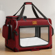 Tresko Cușcă de transport pentru câini și pisici 92x63x63 cm Roșie