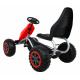 Kart mare cu pedale Puternic pentru copii Roșu + sarcină de 100 kg + roți EVA + Frână de mână + Scaun sport