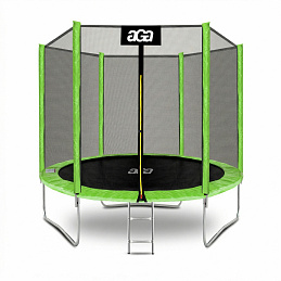 Aga SPORT TOP Trambulină 250 cm Verde deschis + plasă de protecție + scară