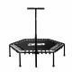 Aga FITNESS Trambulină 130 cm Neagră + mâner