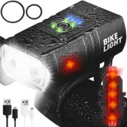 Set de iluminat LED pentru bicicletă, 4T6, AKU 2 bucăți Trizand 18668