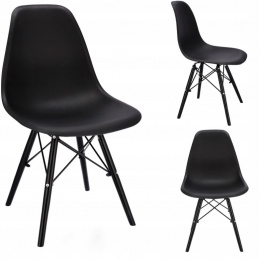 Scaun EVA scandinav din plastic negru