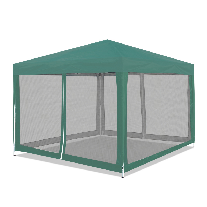 Aga Foișor de grădină cu plasă împotriva țânțarilor 3x3 m Verde