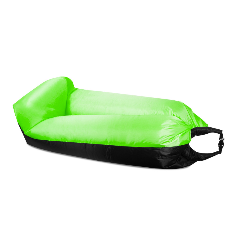 Aga Sac gonflabil LAZY BAG 230x70 cm Negru/Verde