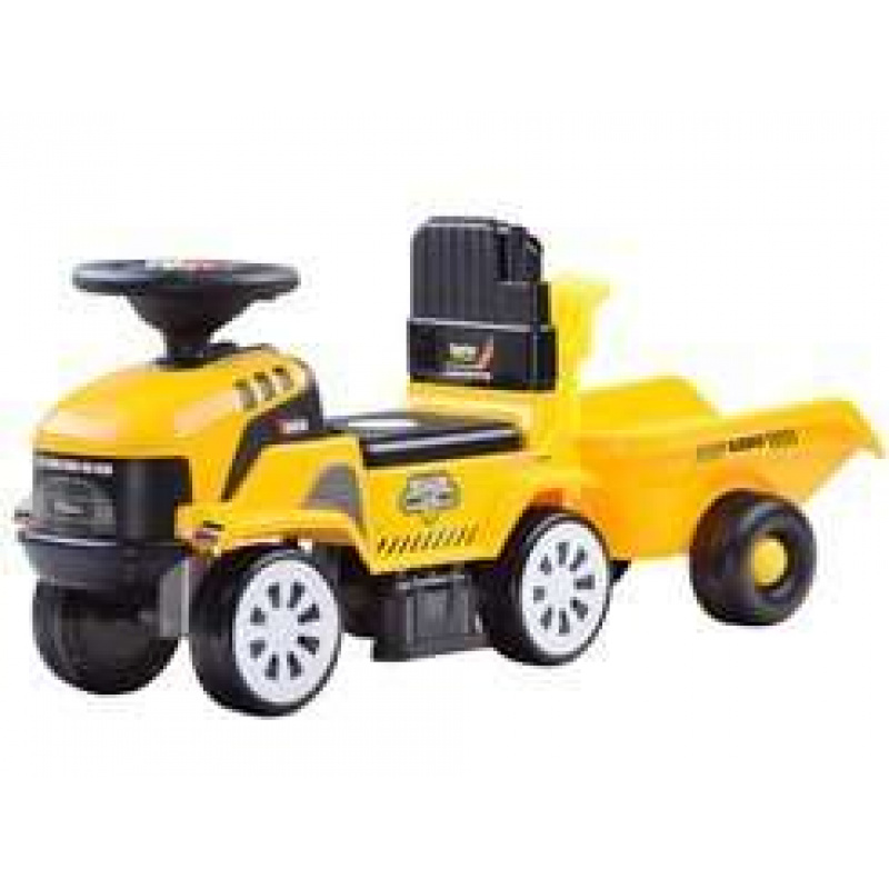 TRAKTOR Vehicul de împins cu remorcă ZA3746 - Galben