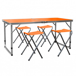 Set pliabil de camping Aga Portocaliu