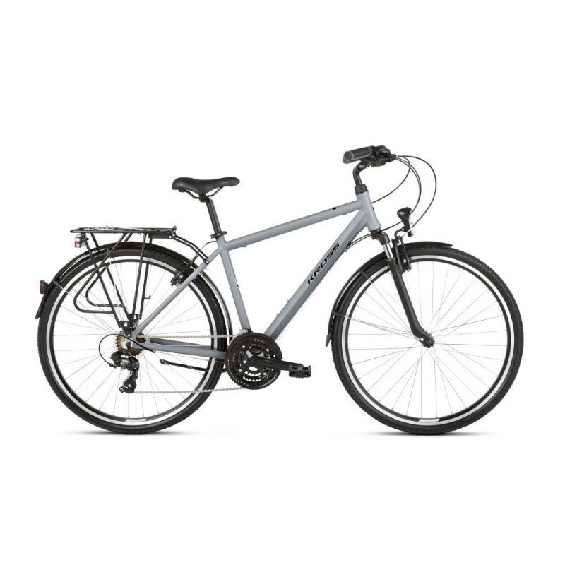 Bicicletă pentru bărbați KROSS Trans 1.0 L 28" Gri