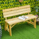 Aga Bancă de grădină din lemn 116x56x80 cm Natural
