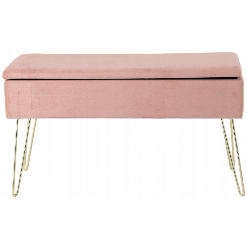 Taburet Aga cu spațiu de depozitare Roz.