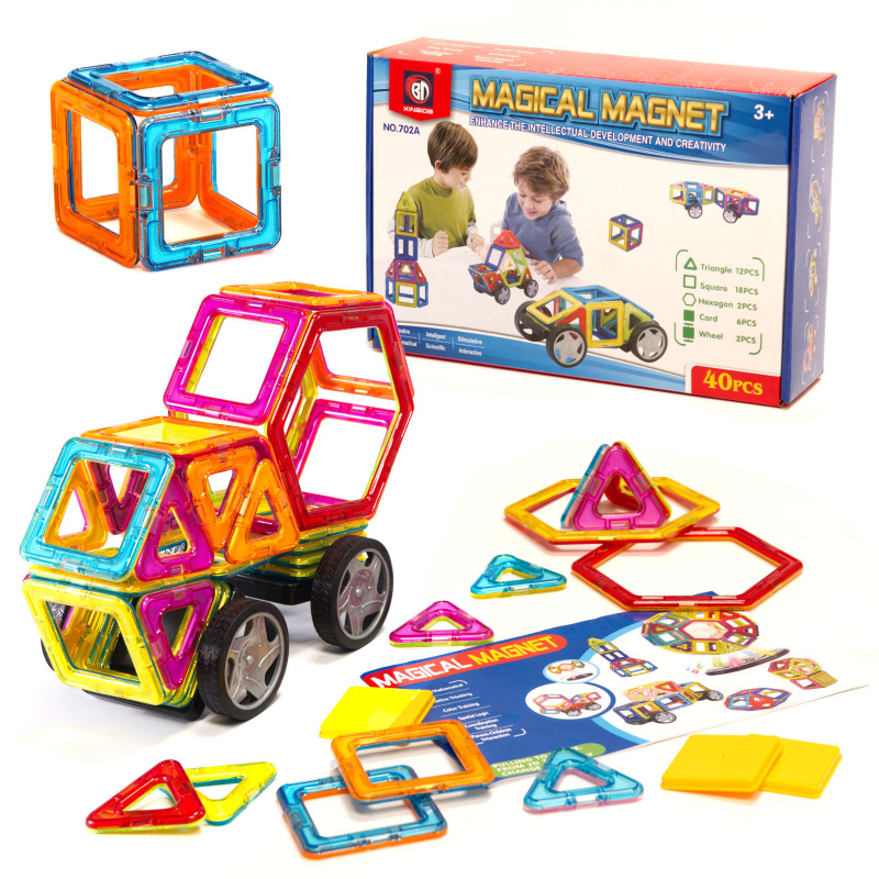 Aga Set de construcție magnetică Magical magnet 40 bucăți