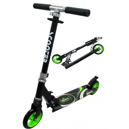 Trotinetă Mare H7 NEGRU-VERDE Pliabilă R-Sport roți 145 mm până la 100 kg