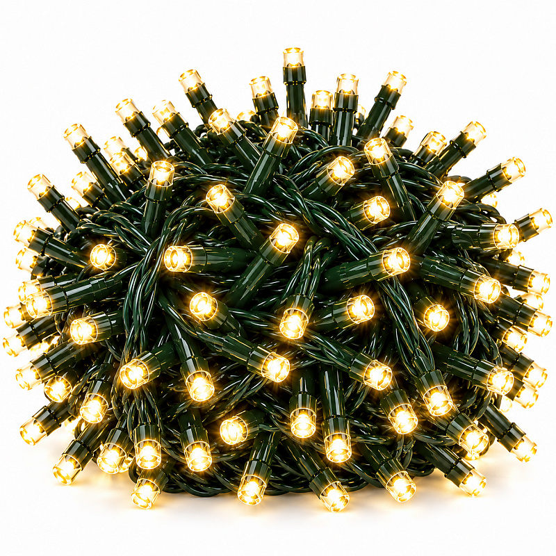 Aga Ghirlandă de Crăciun 300 LED cu efect sclipitor Alb cald
