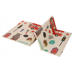 Aga Covoraș educațional pliabil din spumă cu două fețe Oraș/Pădure