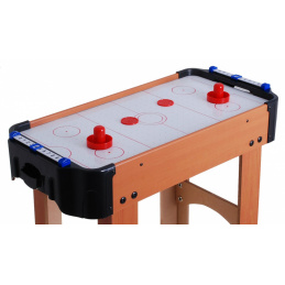 Hochei de masă pentru copii Air Hockey Imitatie lemn + Ventilatoare de aer + Palete Puck-uri