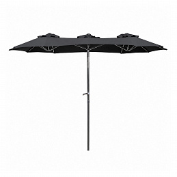 Linder Exclusiv Umbrelă de grădină 300x150x220 cm Gri închis